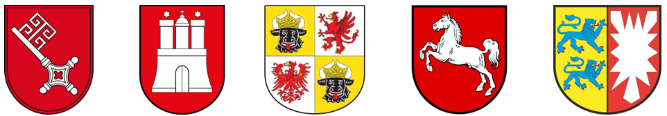 Wappen der norddeutschen Bundesländer